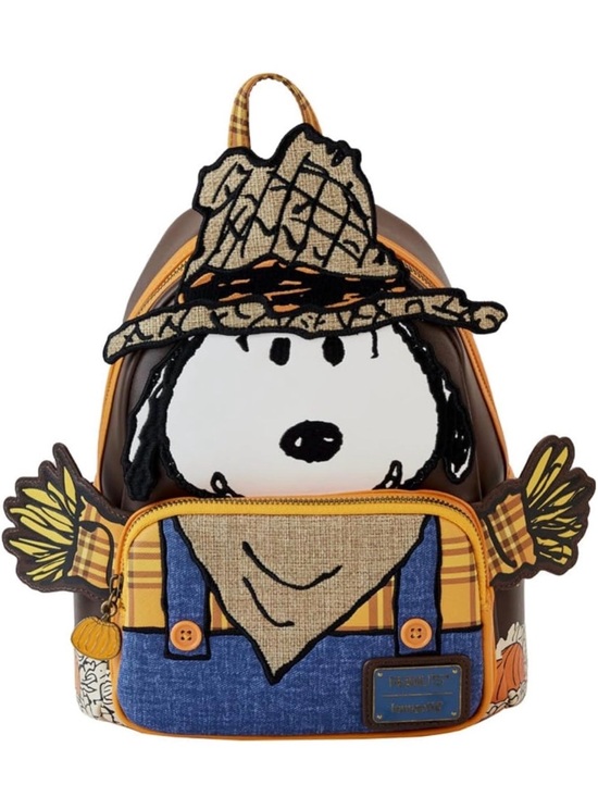 Loungefly Handbags - New Loungefly Peanuts Snoopy Scarecrow Costume Figural Mini Backpack